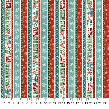 Warmin'Up Winter Flannel Cream Multi Stripe