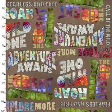 The Great Outdoors Tossed Words on Brown