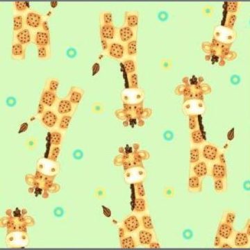 Comfy Flannel Giraffe on Green