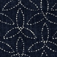 Sashiko Dark Denim Blue Joined Petal Pattern