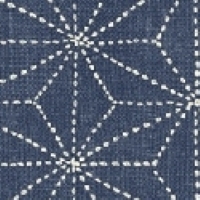 Sashiko Denim Blue Diamond Flower