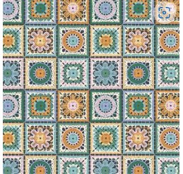 Not Your Granny Squares Afghan Tiles Multi Cool