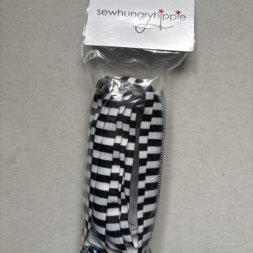 Sewhungryhippie Black and White Stripe Zipper Tape