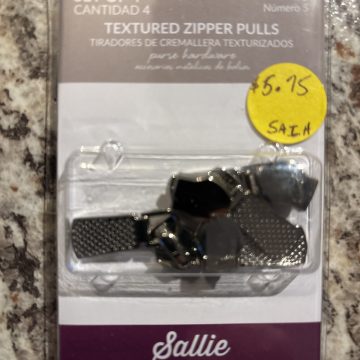 Sallie Tomato Textured Silver Zipper Pulls #5