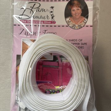 Pam Damour Rainbow White Zipper Tape