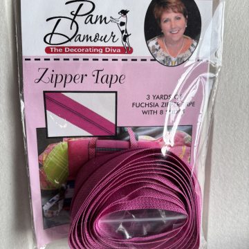 Pam Damour Fuchsia Zipper Tape with Slides