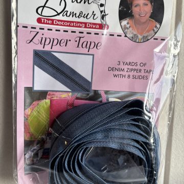 Pam Damour Denim Zipper Tape with Slides