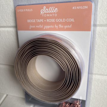 Sallie Tomato Beige Zipper Tape with Rose Gold Coil & Pulls #3